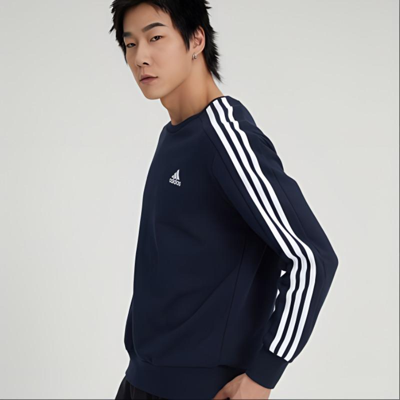 adidas 3 Stripes Sweatshirt Men's Navy Blue IC9318
