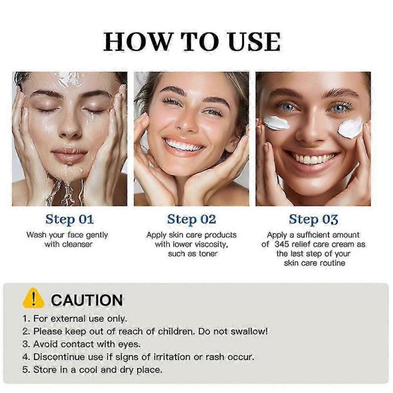 345 Beruhigungscreme Tägliche Feuchtigkeitspflege für Akneanfällige Empfindliche Haut Tiefenwirksame Feuchtigkeitsversorgung Pickelberuhigung Anti-Aging Pflege