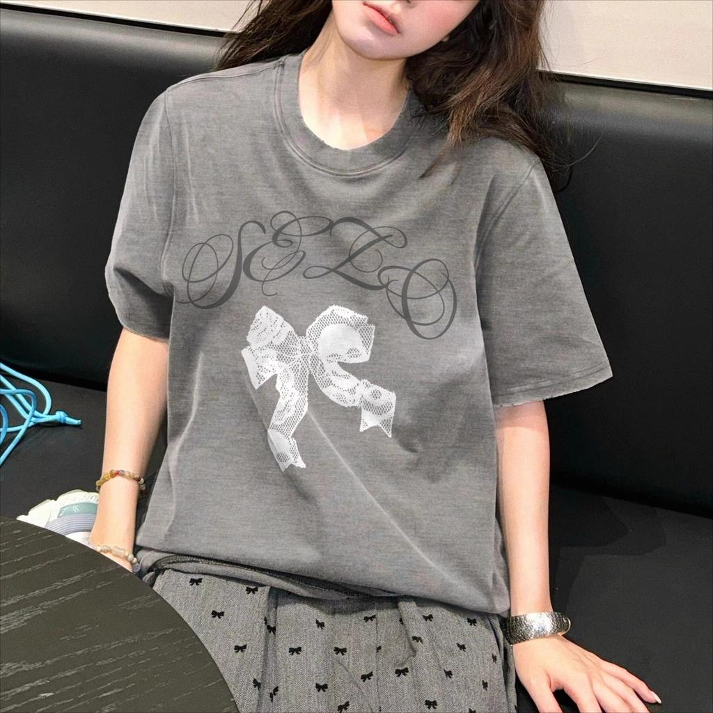 Fashion summer Ladies pure Cotton t Shirt Women y2k Tops T-Shirts Short Sleeve Casual oversized funny graphic print Women's Tees