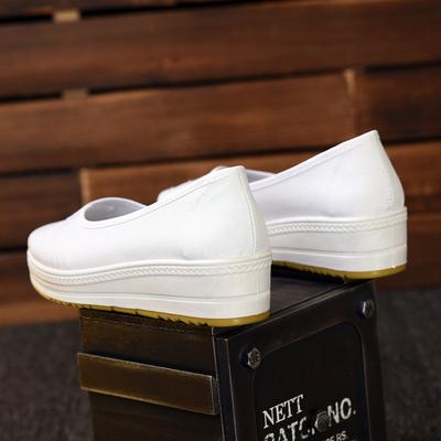 Spring Nurse Shoes Women's White Platform 2024 New Beauty Shoes Women's Little White Shoes Old Beijing Cloth Shoes Flat Women's Shoes