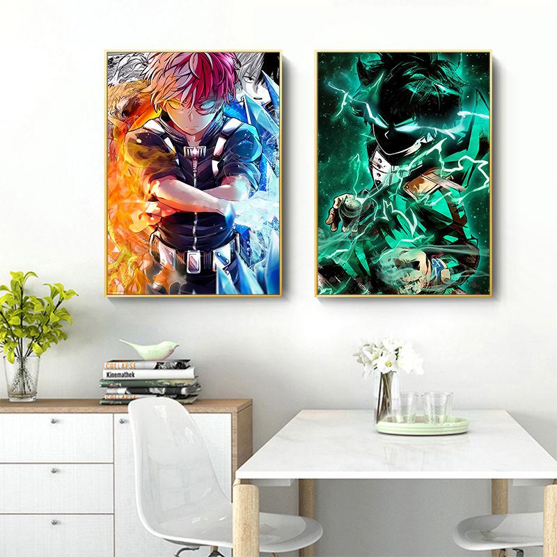 Japanese Anime My Hero Academia Poster Pictures Comics Wall Art Canvas Painting for Bedroom Living Room Home Decoration Unframed