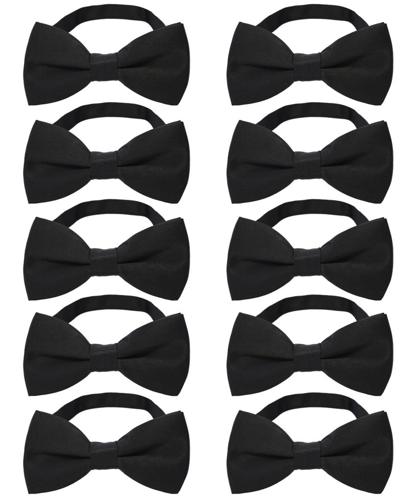 Bow Set of Made in Ribbon Easy Hook Butterfly [Best Item] Men's Ties, 10, Japan, One-Touch Ties, Closure, Black, 00_10