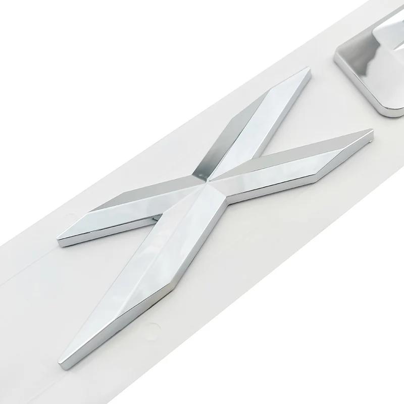3D ABS Silver Car Styling Tail Sticker Badge for BMW X1 X3 X5 X6 Series Xdrive 20d 25d 30d 35d Door Stickers Emblem Accessories