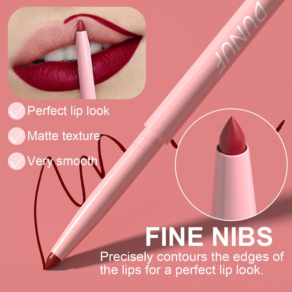 6 sztuk/zestaw konturówka do ust Nude Lip Liner Set wodoodporna matowa szminka o długotrwałym działaniu błyszczyk odporny na rozmazywanie łatwa aplikacja prezent dla każdego rodzaju skóry