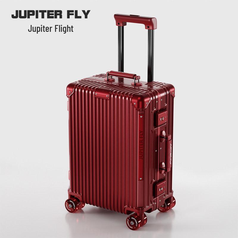 Silent Universal Wheels Suitcase: 20-Inch Carry-On for Women, 24-Inch Rideable for Men, Aluminum Frame, with Pull Rod and Travel Password Lock.