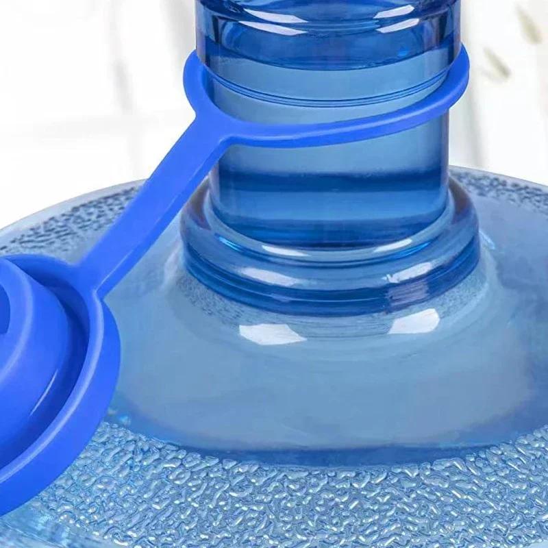Reusable Silicone Water Bottle Cover Water Jugs Cap Non-Spill Thick Bottle Caps with Inner Plug Durable Drinking Bucket Plug