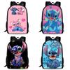 Süßer Stitch Cartoon Rucksack für Kinder mit großem Fassungsvermögen und Oxford-Gewebe