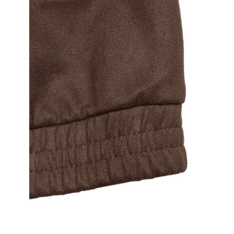 YYFS Damenmode, lässig, einfarbig, Herbst-Winter, langärmelig, POLO-Ausschnitt, Jacken und Mäntel