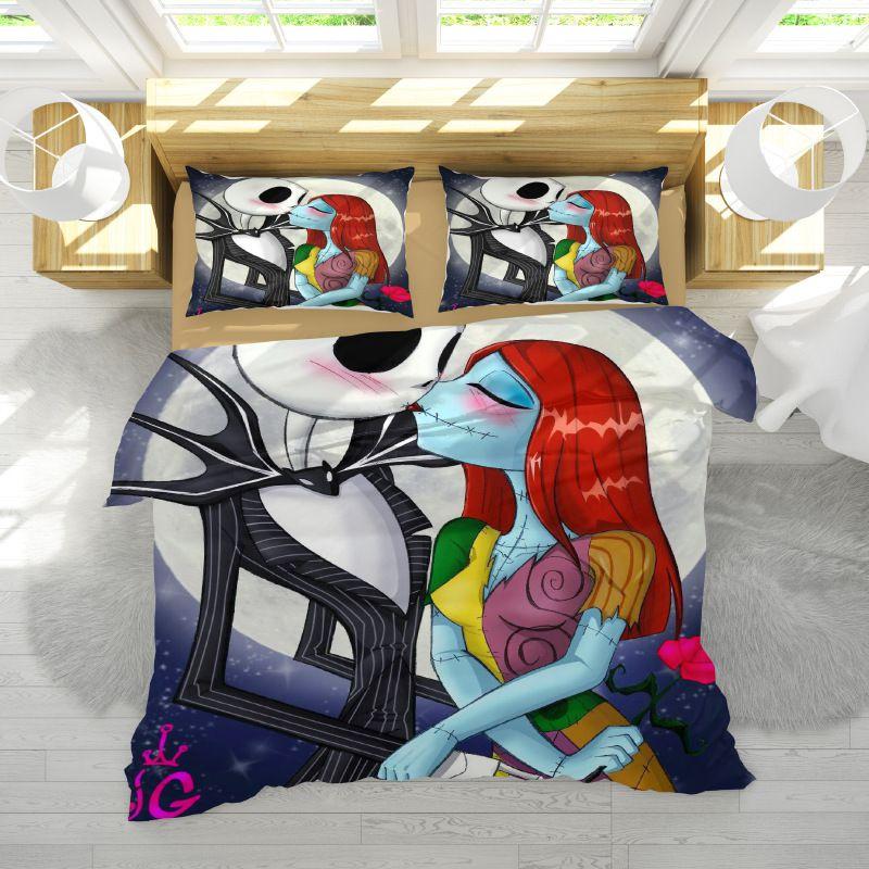 Luxuriöses 3-teiliges The Nightmare Before Christmas Bettwäscheset für ultimativen Komfort