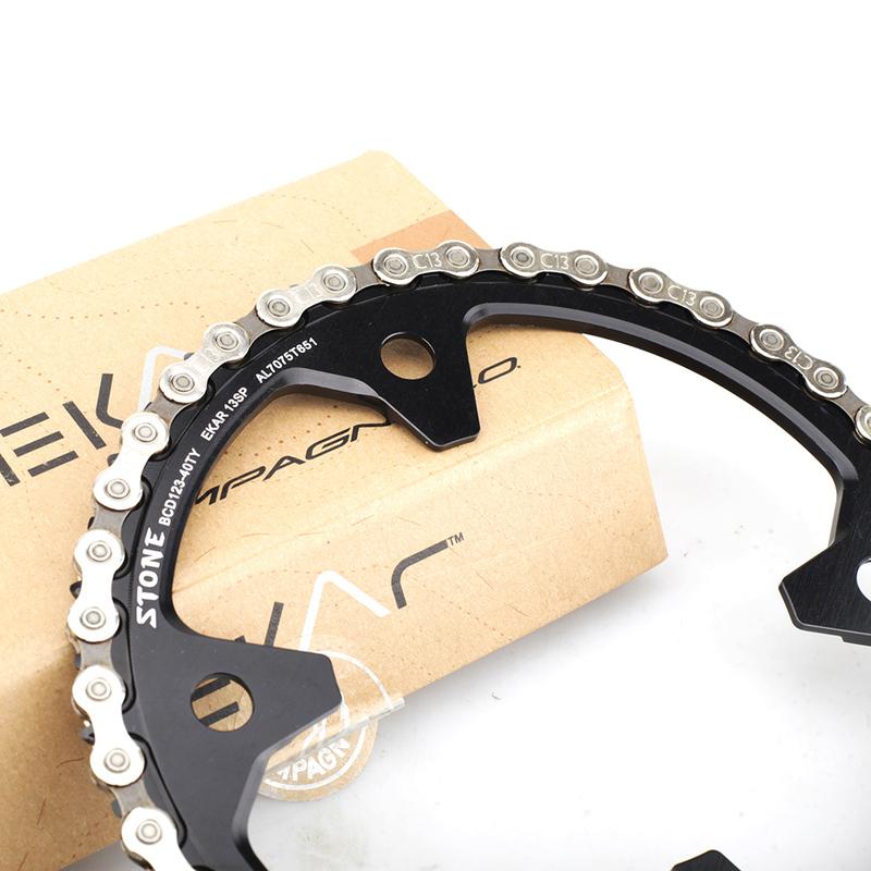 Stone Bike Chainring BCD123 38T - 50T Circle Chain Ring 4 Arm Narrow Wide Teeth for CP Ekar C13 13 Speed Gravel Chainwheel