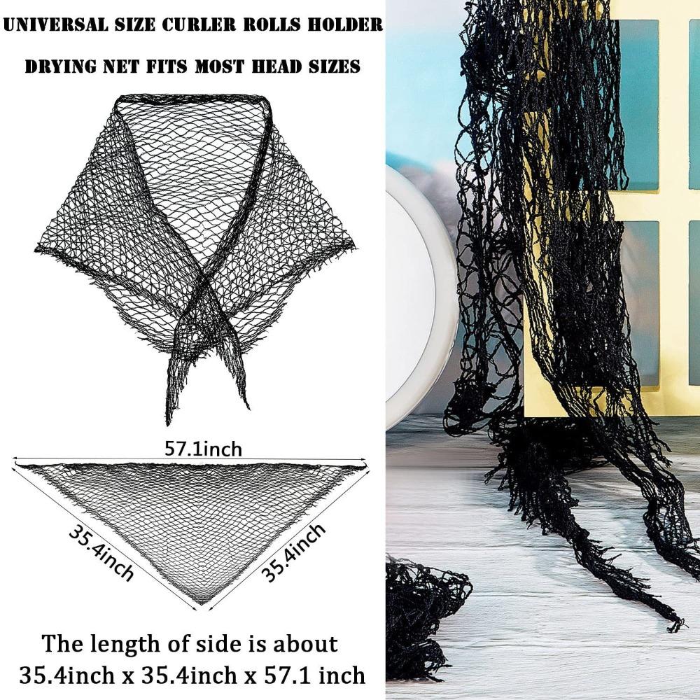 High Elasticity Crochet Hair Net Multipurpose Sleeping Triangle Hairnet Rollers Hairnet  Lady