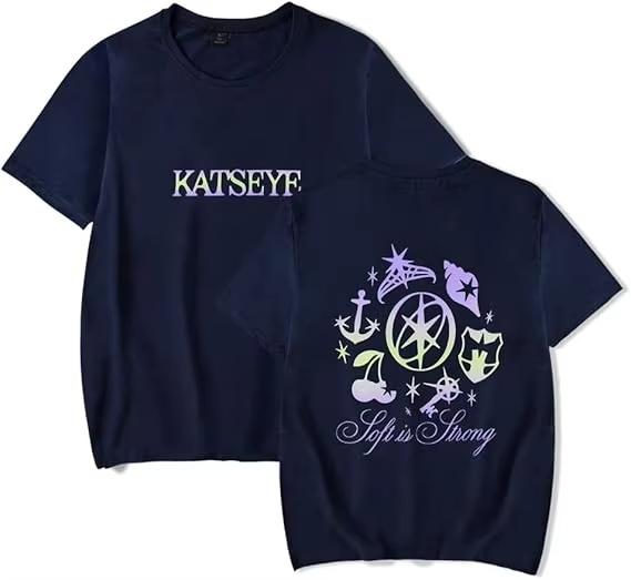 Katseye Merch Sliten T-shirt Unisex Mode Popmusik Kortärmad Skjorta Träningskläder Streetshirt Cool Sommar T-shirt Toppar