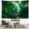 Green Tropical Forest Tapestry Wall Hanging Bohemian Hippie Minimalist Natural Art Room Bedroom Home Decor Background Cloth