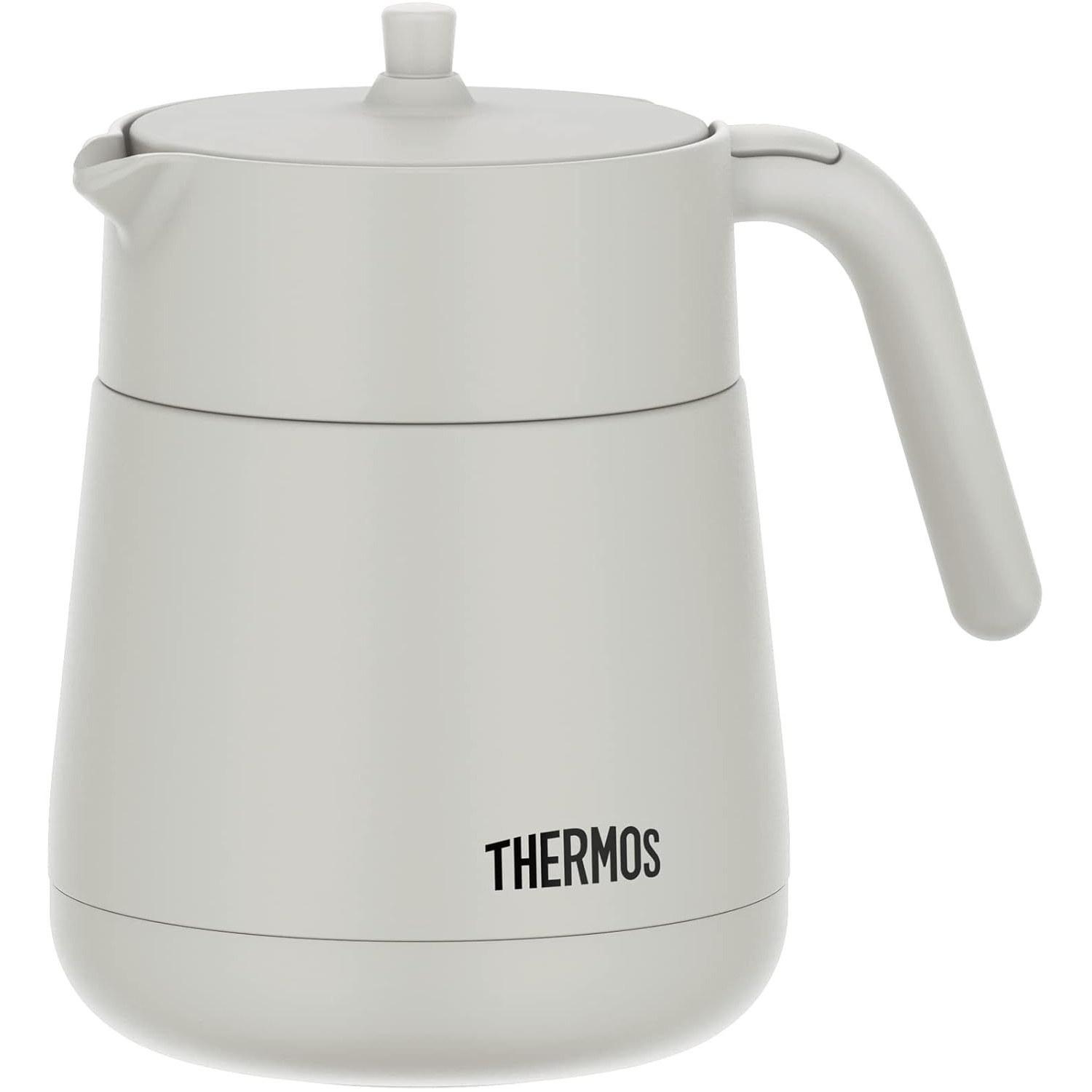 Thermos Vacuum Insulated Teapot Strainer 700ml Light Gray TTE-700 LGY