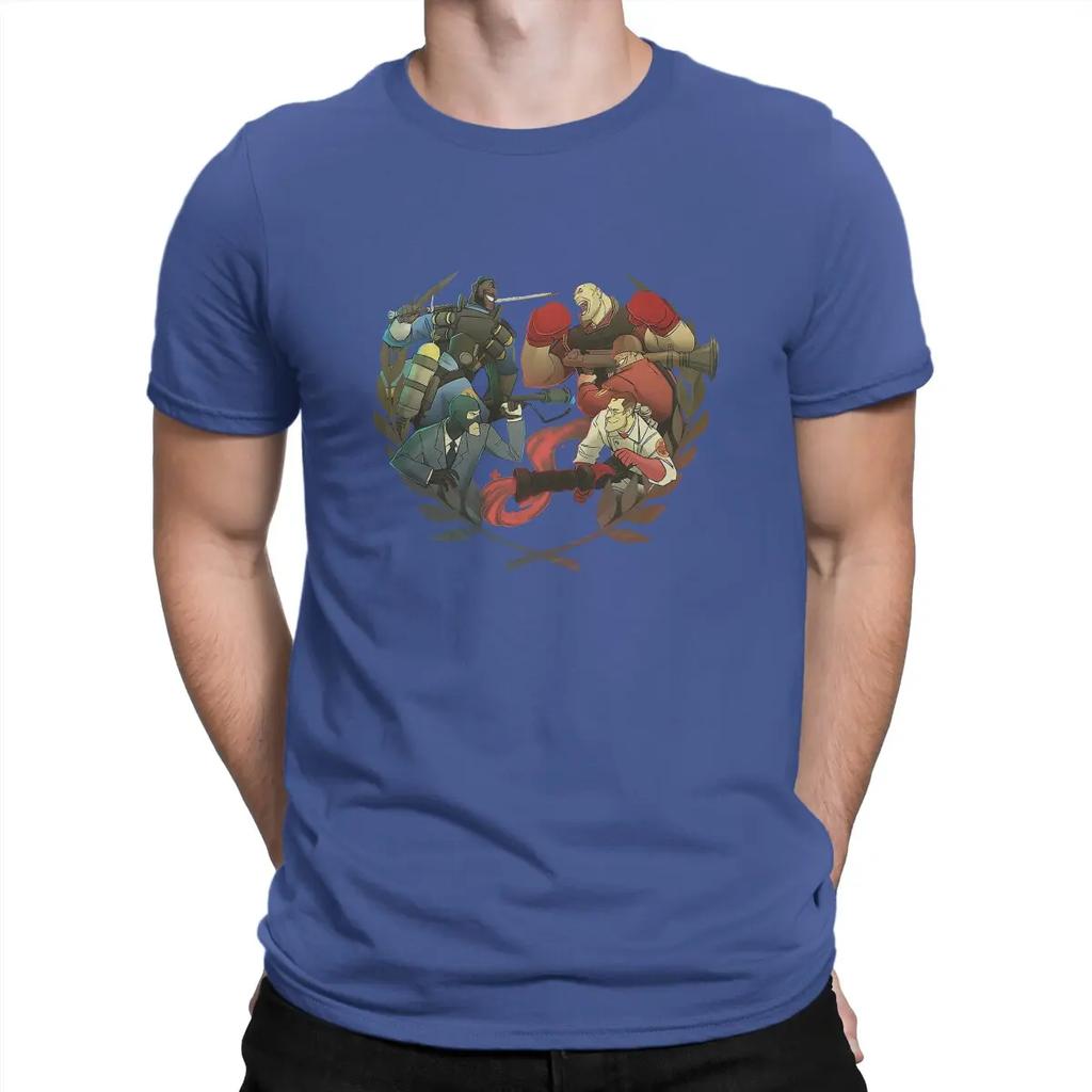Battle Man's TShirt Team Fortress Game O Neck Tops 100% Cotton T Shirt Funny Top Quality Birthday Gifts