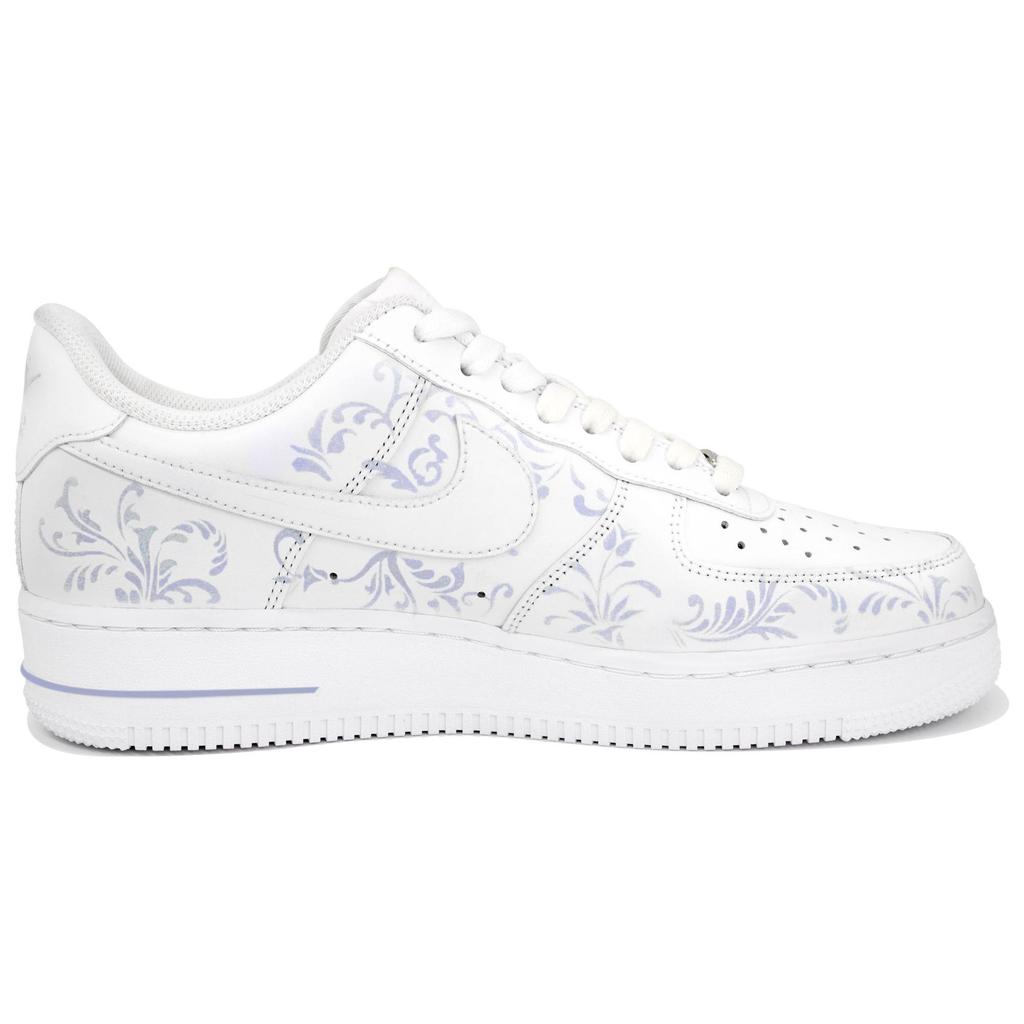 Nike Air Force 1 07 Wan Hua Nong, Meleg Kék és Fehér Porcelán Csúszásgátló Csúszásgátló Alacsony Szárú Gördeszka Cipő CW2288-111(Team113-)
