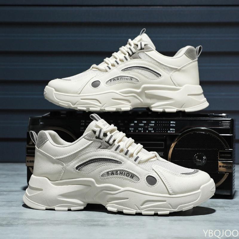 Men's Spring New Breathable Mesh Shoes Men's Trendy Versatile Thick Bottom Simple Comfortable Sports Leisure Shoes