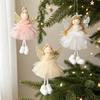 Fabric Xmas Tree Angel Pendant Mesh Angel Girl Hanging Pendant Christmas Tree Decor  Home Decor