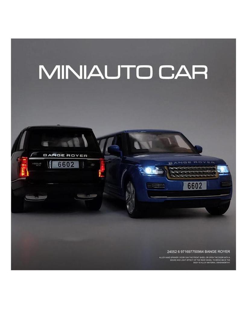 1/32 Scale Land Range Rover Lengthen Diecast Car Model Toy, Pull Back Toy Vehicle with Sound and Light for Kids Toddler Boys Girls Gift Collection