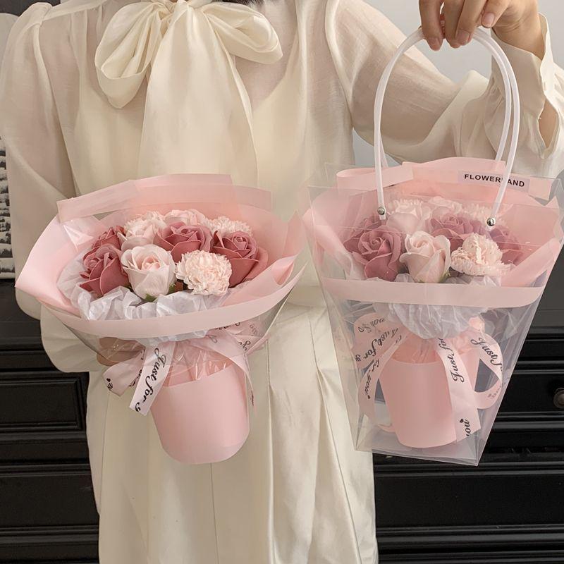 Preserved Rose & Carnation Bouquet - Perfect Birthday or Valentine's Gift for Mother, Teacher, or Girlfriend
