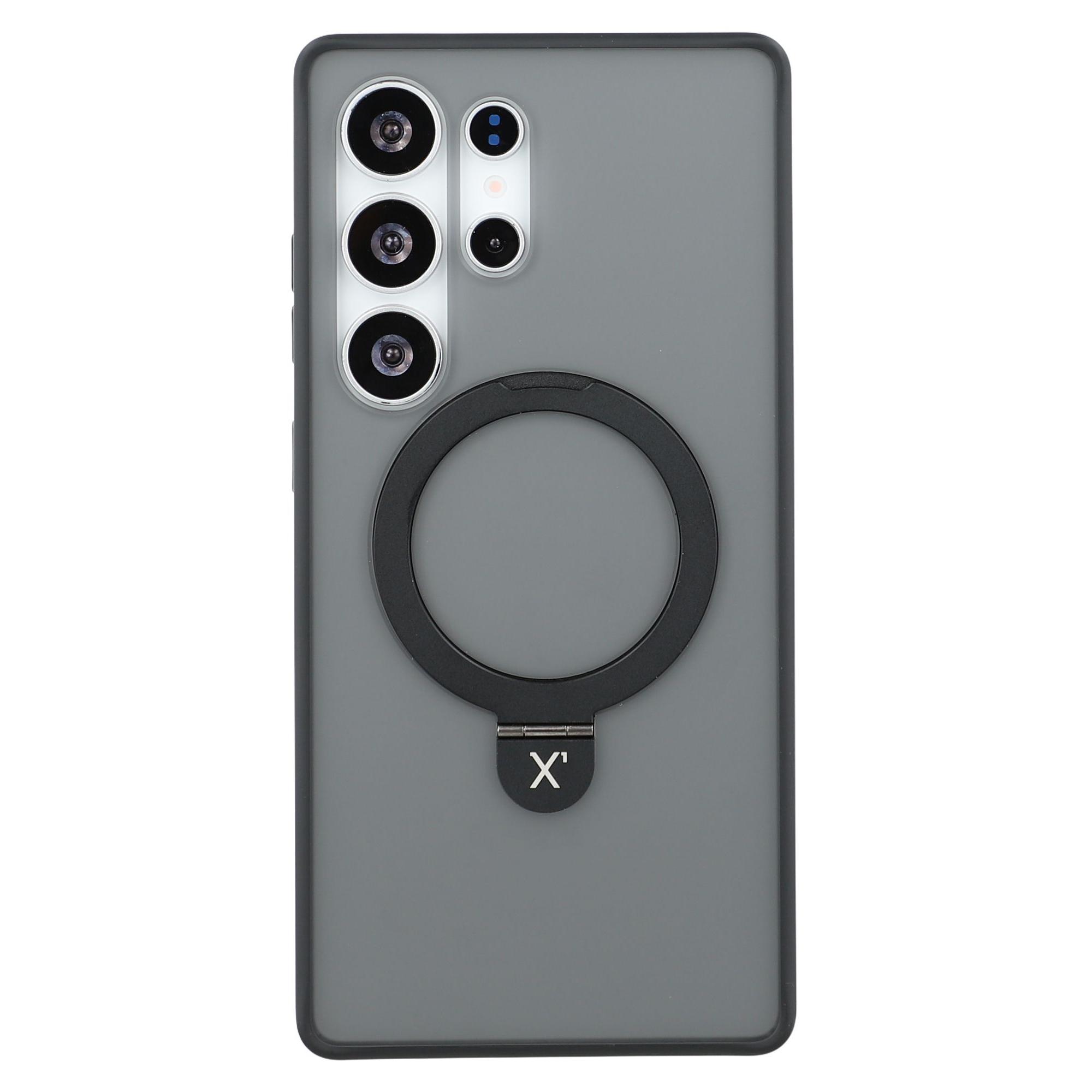 

X-LEVEL PITHY STONE II для Samsung Galaxy S25 Ультрамагнитный чехол PC+TPU Задняя крышка с подставкой Black