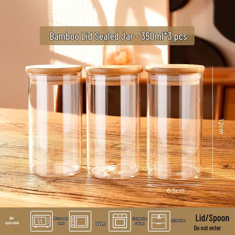 QIWEE Food Grade Airtight Glass Storage Jar