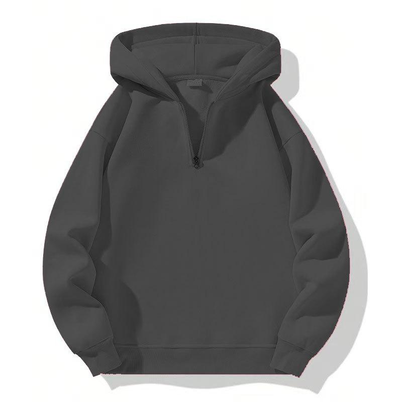 2026 American Casual Zip-Up Hoodie - Loose Sports Sweatshirt for Autumn/Winter European & American Streetwear