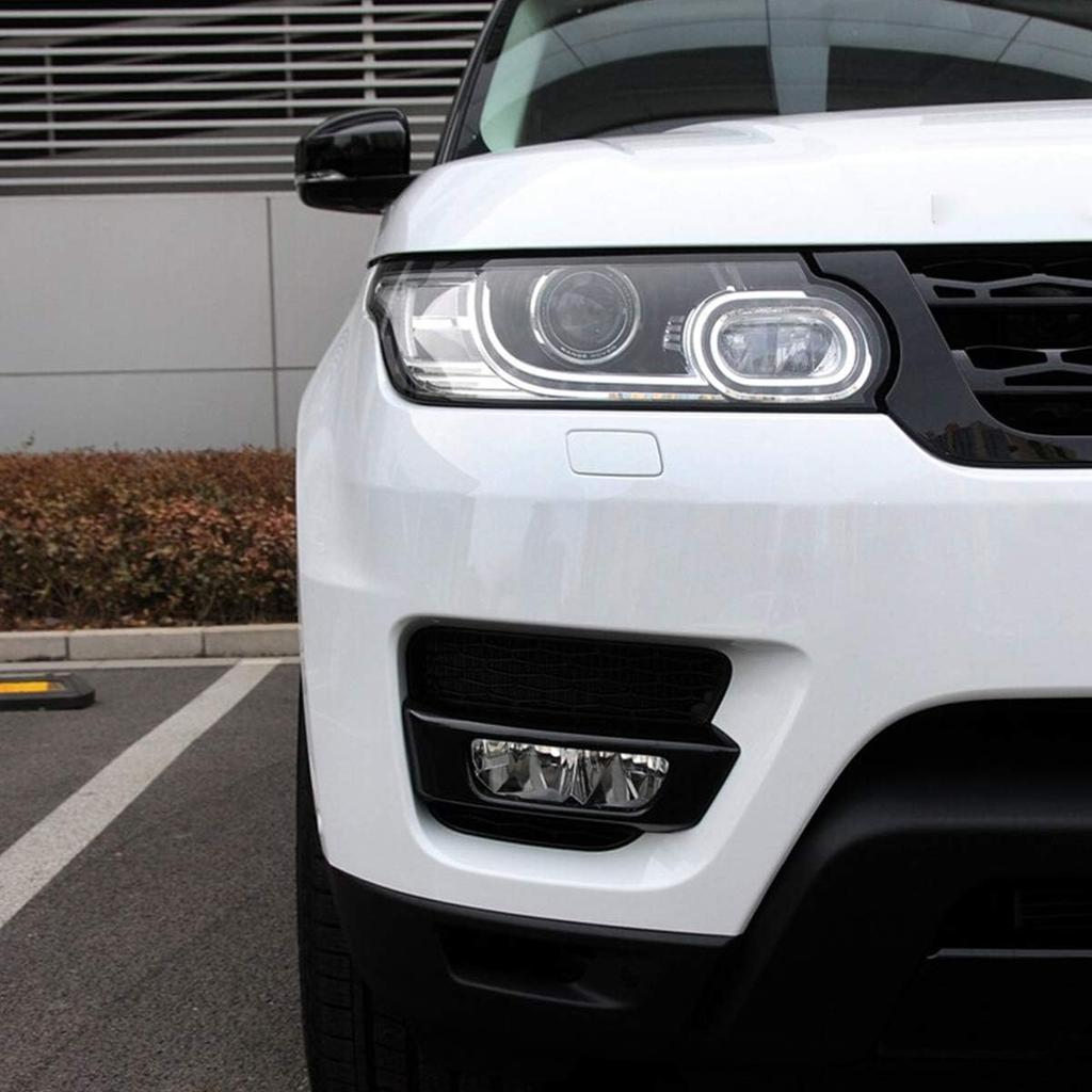 LLKUANG Black Front Fog Light Cover Trim Compatible with Land Rover Range Rover Sport 2014-2017 (Black)