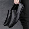 Mode Neue Herren Echte Leder Slipper Hohe Qualität Herren Slip-on Laufschuhe All-Match Herren Freizeit Schuhe Herren Hochzeitsschuhe