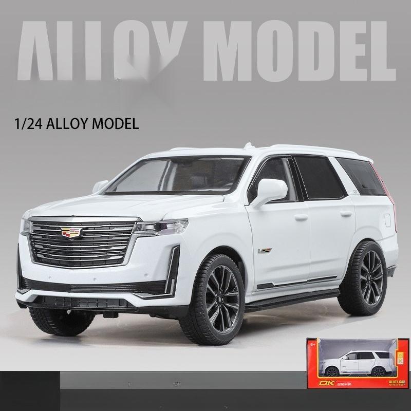 1:24 Escalade SUV Alloy Car Model Metal Die Cast Off-road Vehicle Model Simulation Sound and Light Children's Toys Boy Gift