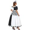 Lolita Alice Fantasy Wonderland cosPAY Black and White Checked Mickey Dress Uniform Halloween Costume