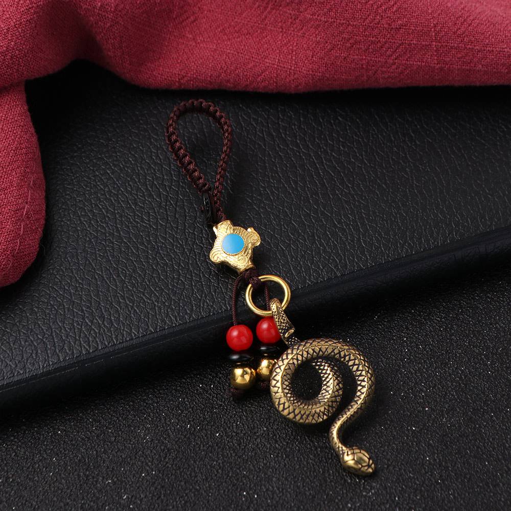 Brass Zodiac Keychain Animals Car Key Chain Charm Snake Key Ring  Men