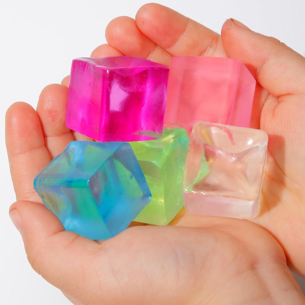 5-100 szt. Kostki Lodu Sensoryczne Zabawki Squishy Fidget Kostka Antystresowa dla Dorosłych Dzieci Ulga w Lęku i Stresie Terapia Rąk Sensoryczne Squishy