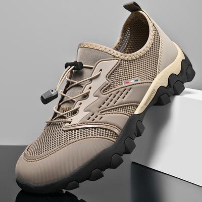 Fashion Brand Summer Mesh Men's Shoes New Breathable Flat Casual Shoes Outdoor Walking Men's Sneakers Hiking Shoes Zapatillas Hombre