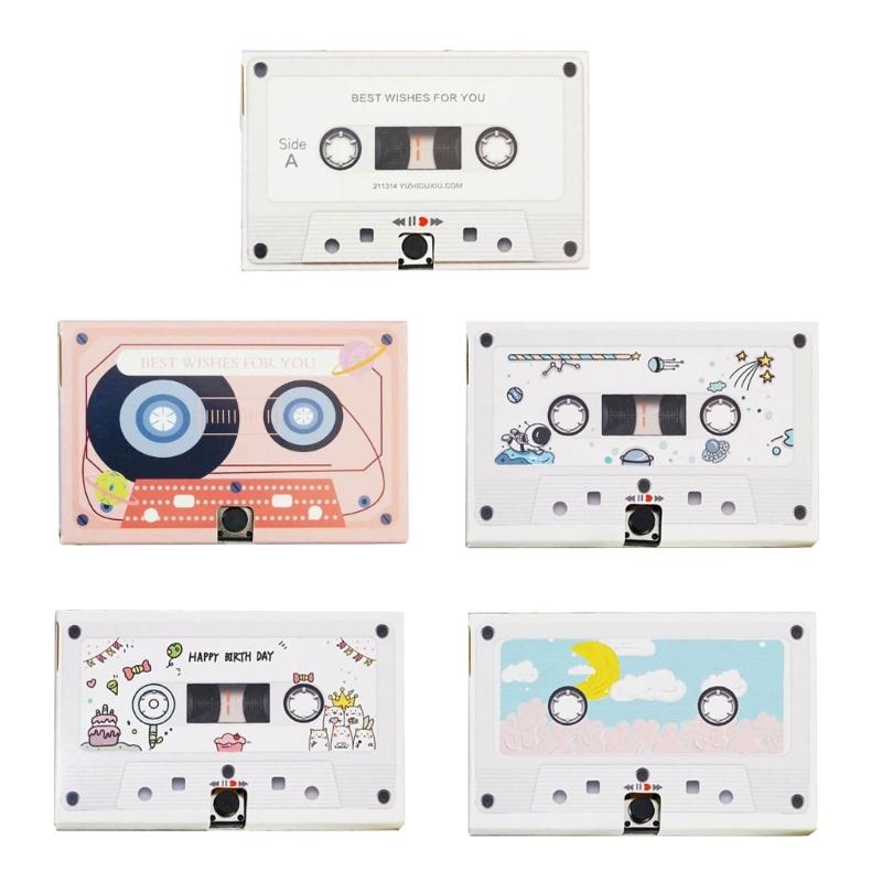 Greeting Card Voice Recorder Cassette Tape Shaped Recording Device Recordable