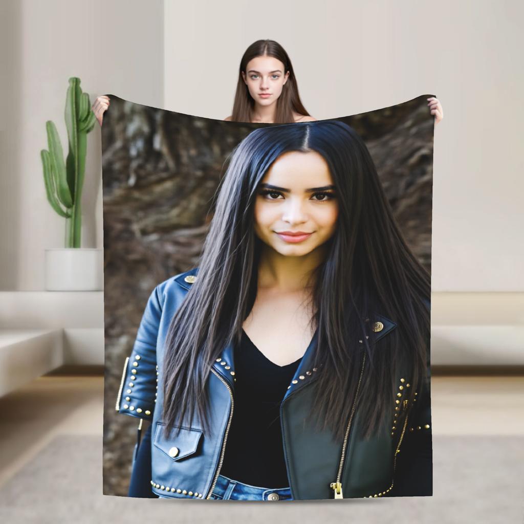 Schauspielerin Sofia Carson Plüschdecken Kinder Erwachsene Flanell Überwurfdecke Für Schlafzimmer Warmes Design Qualität Tagesdecke Geburtstagsgeschenk