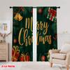 2pcs,2D Plane Printing Popular Curtain Panels Tree and Presents 100% Polyester (without Rod) Gifts Use for Bedroom, Contemporary