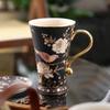 Ins Rustic Ceramic Mug with Lid and Spoon Water Cup Light Luxury Female Household Cup Male Simple Creative