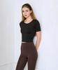 NOKJOK Slender Crop Short Sleeve Tee Running Yoga Wear Pilates Wear (Type B)