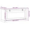 Shoe Cabinet Corona 99 x 32 x 47 cm Solid Pine Wood