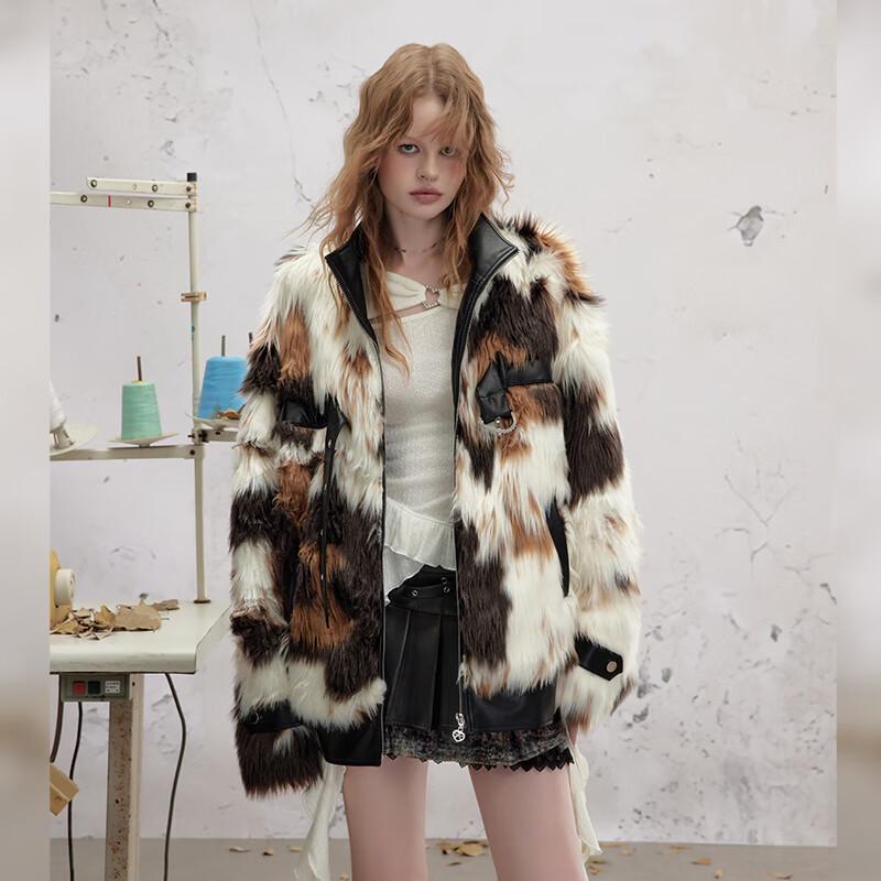 UNIFREE Plus Size Color Block Warm Padded Jacket