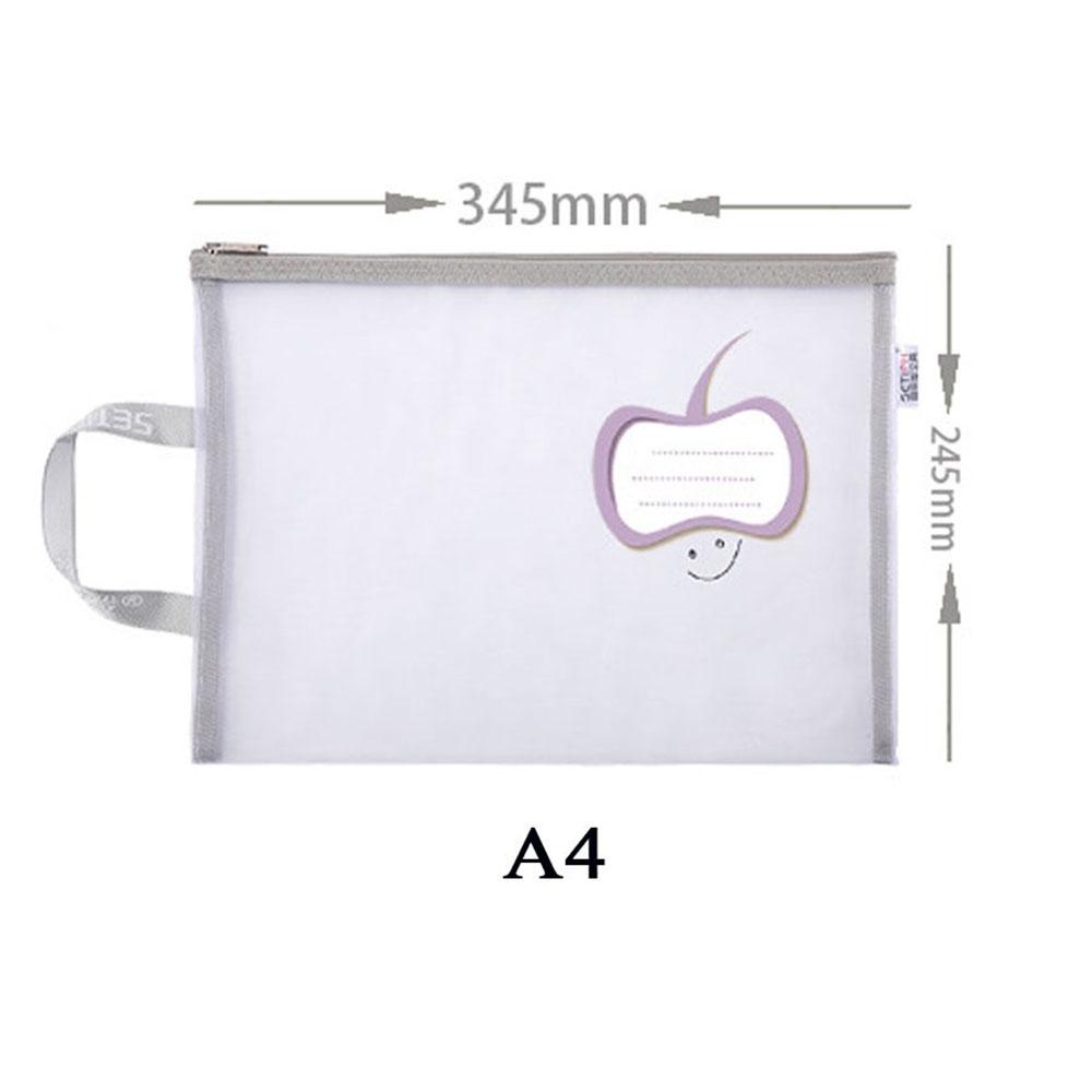 A4 Síťovaná taštička na zip Taška na dokumenty Vodotěsné složky na zip Školní kancelářské potřeby Pouzdro na tužky Kosmetické taštičky na hračky