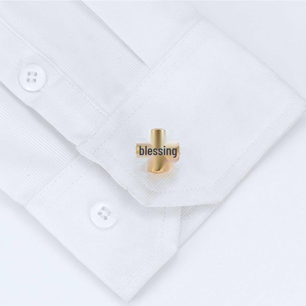 Men's Exclusive 2022 Round Gold Cufflinks - Colorful Shirt Sleeve Studs (XK22S017)