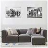 Animali moderni Poster e stampe Wall Art Canvas Painting Elefanti africani Immagini di mandrie per soggiorno Cuadros Decor Senza cornice