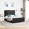 Boxspring Bed with Headboard Black 140 X 200 Cm Velvet