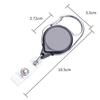 Square Retractable Badge Reel Belt Clip Easy To Pull Buckle Nurse Badge Holder  School Student