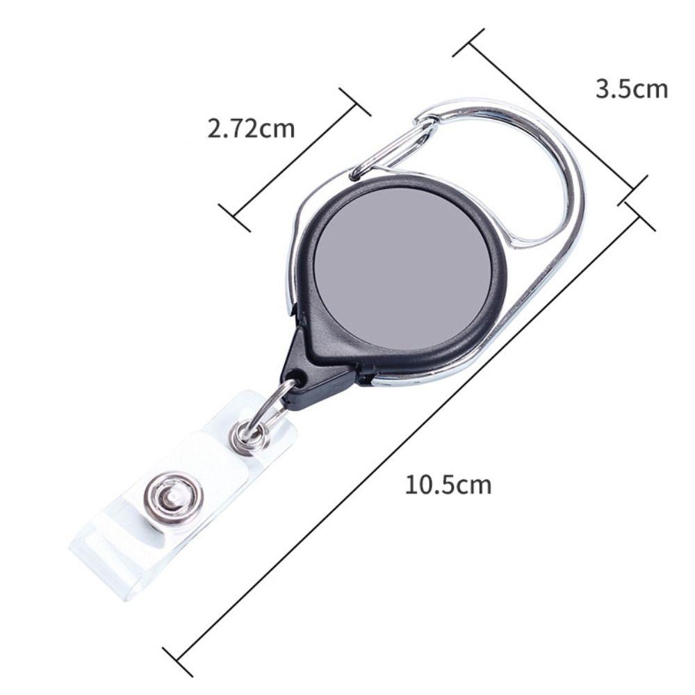 Square Retractable Badge Reel Belt Clip Easy To Pull Buckle Nurse Badge Holder  School Student
