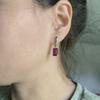 Серебряные серьги с искусственным гранатом nano 3.609ct (60002454)