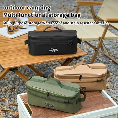 Camping Tableware Storage Bag Multi-Functional Portable Picnic Cookware Bowl Chopstick Organizer For Outdoor Trips 1Pc