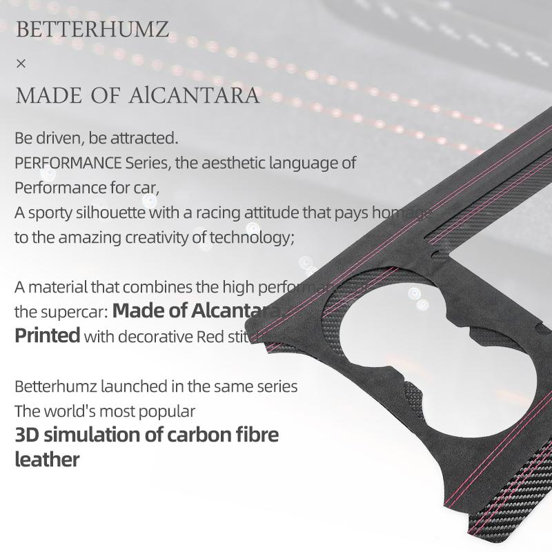 For Porsche Macan 2014-2025 Made of Alcantara Center Console Gear Shifter Panel Trim Sticker Car Interior Tuning Accessories